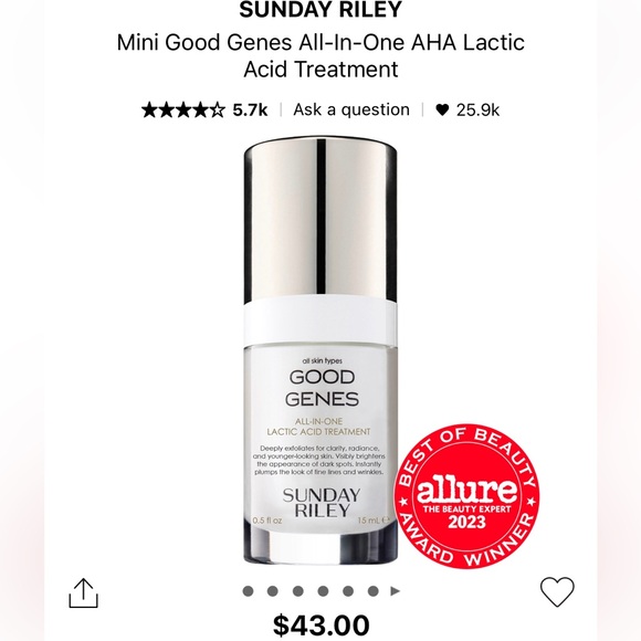 BRAND NEW SUNDAY RILEY LACTIC ACID! 15ml! Never used! - Picture 4 of 12